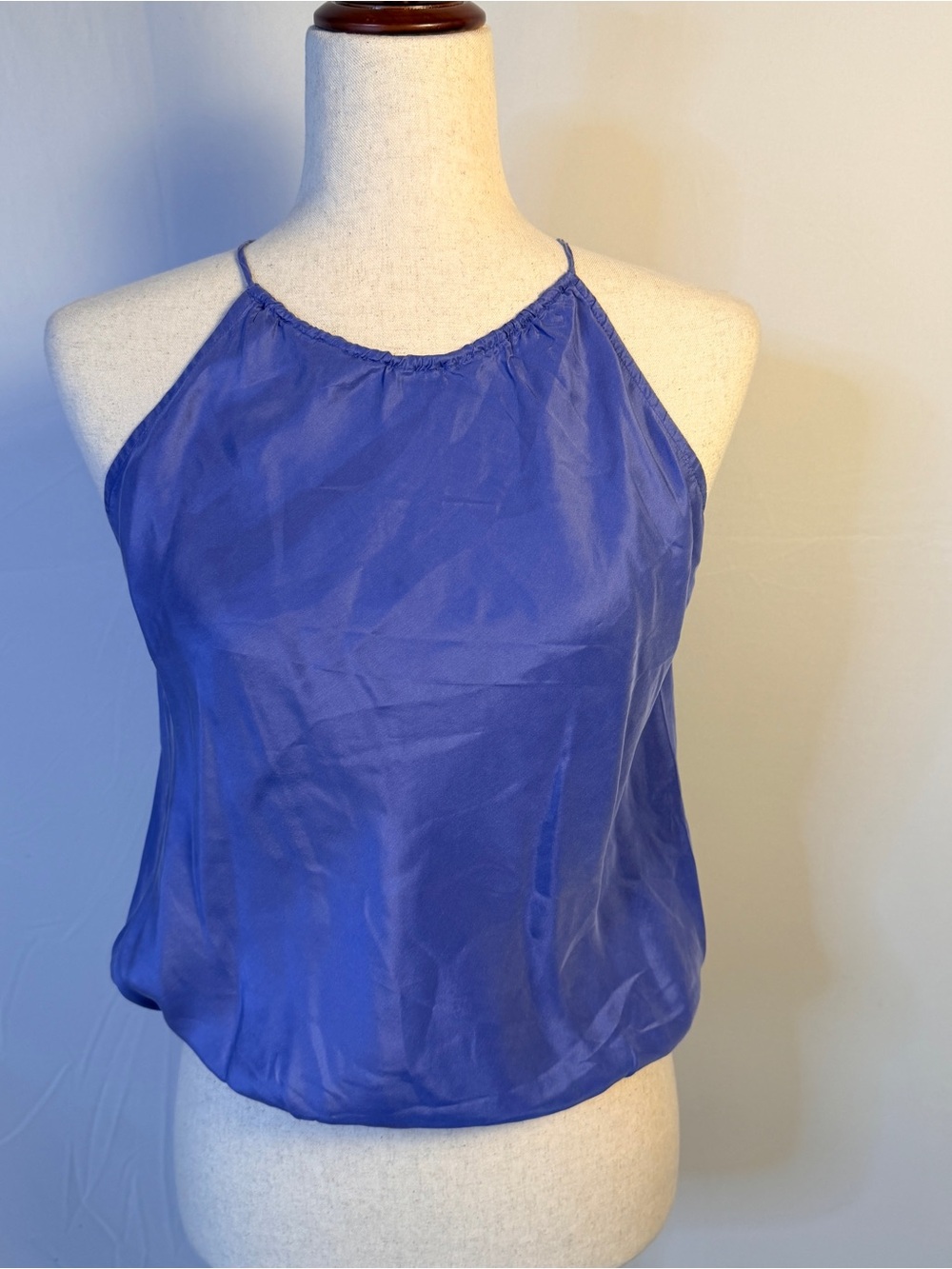 Vintage Express world brand Royal Blue periwinkle 100% silk Camisole NWT